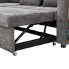 3-in-1 Chenille Sectional Sleeper Sofa Bed with Reversible Storage Chaise, USB