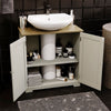 Priano Freestanding Bathroom Cabinet Unit Grey Vanity Cupboard Storage Unit