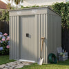 4x6 FT Garden Shed Glitter Storage Shed Waterproof with Foundation Kit and Vents