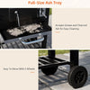 XL Outdoor Smoker Barbecue Charcoal BBQ Grill Portable Garden Cooking Trolley UK