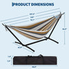 2-Person Outdoor Hammock w/ Stand,450 Lbs,Portable Hammock w/Carry Bag,11 Colors