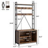 Hall Tree with Bench Coat Rack Shoe Bench Coat Tree with Storage Cubbies
