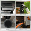 2-in-1 Gas BBQ and Plancha Grill with Side Burner, 12 kW Propane Gas Barbecue