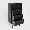 OHS Ribbed Bedside Table Cabinet 3/4/5/6 Draw Nightstand Side Board