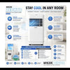MYLEK Portable Air Conditioner with Dehumidifier 9000 BTU