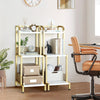 3 Tier Gold Ladder Shelf, Small Bathroom Organizers and Storage,Small Plant Rack