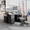 120CM Computer Desk with 4 Fabric Drawers, Gaming Desk with Power Outlets,