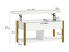 High Gloss LED Coffee Table With Storage Wooden 2 Drawer Living Room Furniture