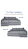 Aston Sofa Bed with Storage Left & Right Hand Facing L Shaped Grey