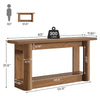63-Inch Farmhouse Console Table, 2-Tier Narrow Entryway Sofa Table Behind Couch