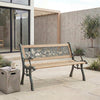 Wooden Garden Bench Rose 3 Seater Solid Pine Outdoor Patio Seat Furniture