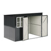9 x 6ft Large Metal Shed Outdoor Garden Tools Storage House with 2 Door & Window