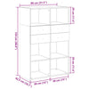 Highboard Black 80x42.5x124 Engineered Wood R9L4