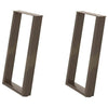 Dining Table Legs U-Shaped 2 pcs Natural Steel 50x(72-73) cm Steel