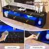 TV Stand Cabinet With LED Lights Up to 80in TV, TV Unit with Shelves and Drawers