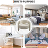 Oversized Barrel Accent Chair Modern Chenille Armchair Round Chair Living Room