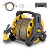 25M Garden Hose Reel Water Pipe with Spray Gun & Fittings Heavy Duty