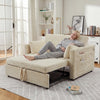 Modern Corduroy Sofa Bed 2-Seater Pull-Out Loveseat Sleeper w/ USB Ports