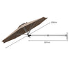 Wall Mounted Cantilever Umbrella Garden Patio Tilting Sunshade Parasols