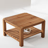 Solid Wood Square Coffee Table, 31.5-Inch Modern Center Table for Living Room