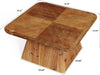 Square Solid Wood Coffee Table, 31.5 Inch Classic Center Table for Living Room