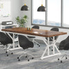 63-Inch Executive Desk, Large Office Computer Desk with Heavy Duty Metal Legs