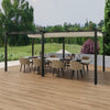 6 x 3m Aluminium Pergola with Retractable Roof Outdoor Garden Gazebo Canopy Tent