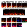 Electric Fireplace Panoramic Media Fire 40-72in Wall Insert LED Fireplace Heater
