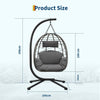 Hanging Rattan Egg Chair Garden Swing Chairs Patio Indoor Outdoor With Cushions