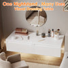 Wall Mounted Bedside Cabinet Table Floating Nightstand with Storage Drawer 2 Gnt