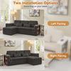 L-Shaped Convertible Sofa Bed Corduroy 3-in-1 Sleeper Sofa with Storage Chaise