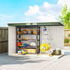 9 x 4FT Metal Garden Storage Shed w/ 2 Door, Light Green