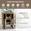 Record Player Stand Vinyl Record Storage Turntable Stand-Natural