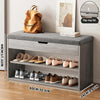 Shoe Bench Hallway Wooden Rack Storage Cabinet Cushion Seat Cupboard Organiser