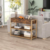 Console Table w/ 2 Drawers 3-Tier Shelves Entryway Hallway Sofa Table Metal Fram