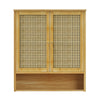 2 Doors Wall Cabinet Home Storage Floating Cupboard Kitchen Storage Hanging Unit