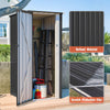 BIRCHTREE Garden Shed Pent Roof 2.6X2.9FT Metal Outdoor Storage Cabinet Anthraci
