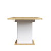 Extendable Dining Table, Telescopic Table 110-140cm with Storage Cabinet, White