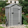 Plastic Garden Storage Shed Outdoor Storage House Tool Shed with Window，No Floor