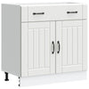 Kitchen Base Cabinet Lucca White Engineered Wood