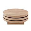 Triplo Round Wooden Rotating Coffee Table In Sanremo Oak
