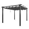 4X3M Heavy Duty Metal Pergola with Retractable Roof Outdoor Garden Gazebo Canopy