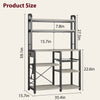 6 Tier Bakers Rack Kitchen Microwave Stand Coffee Bar Station with Power Outlet