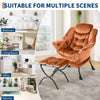 Comfy Lazy Chair with Footstool Relax Lounge Chair Accent Armchair Sofa Chair