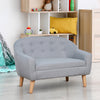 Kids Sofa Children 2 Seater Armchair Toddler Couch Chair Bedroom Playroom Grey