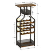 Metal Rack Cabinet Floor Bottle Storage Holder Stand Display Shelf