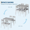 5PCS Wooden Dining Table Set for 4,Kitchen Table&Chairs Set w/Upholstered Seats