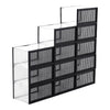 12 x Stackable Foldable Boxes Trainers Organiser Clear Plastic Shoe Storage Box