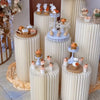 Folding Paper Cylinder Plinth Flower Pedestal Wedding Centerpiece Cake Stand DIY