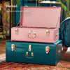 Beautify Teal & Pink Metal Storage Trunks Chest Bedroom, Dressing Room Set of 2